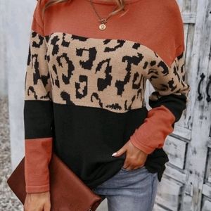 Drop shoulder sweater